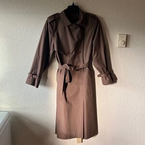 Samuel Martin (London) Rainwear The Flag Line Made in USA Brown Trench Coat w 10